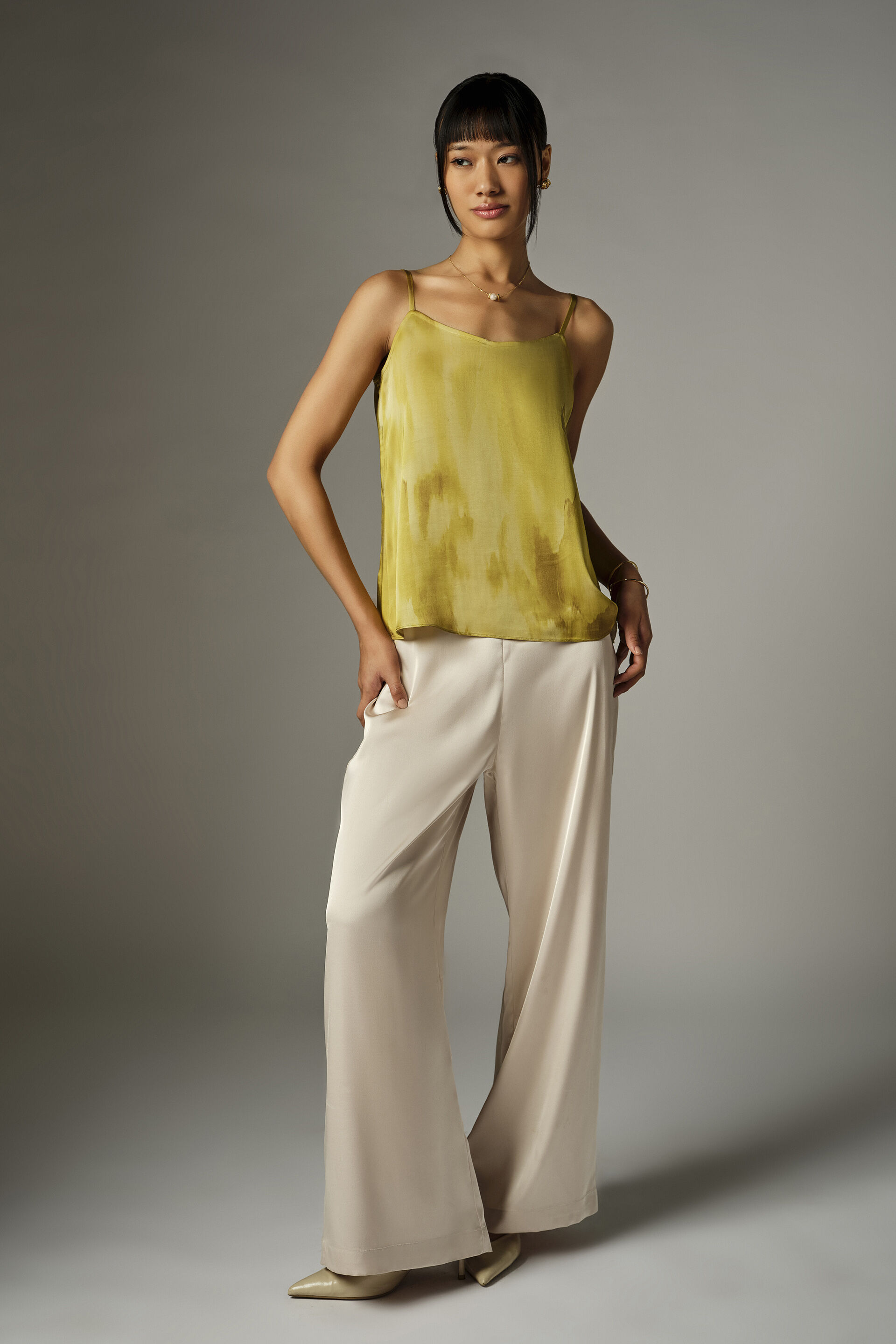 Lime-Green Cami Modal Top, Green, image 5